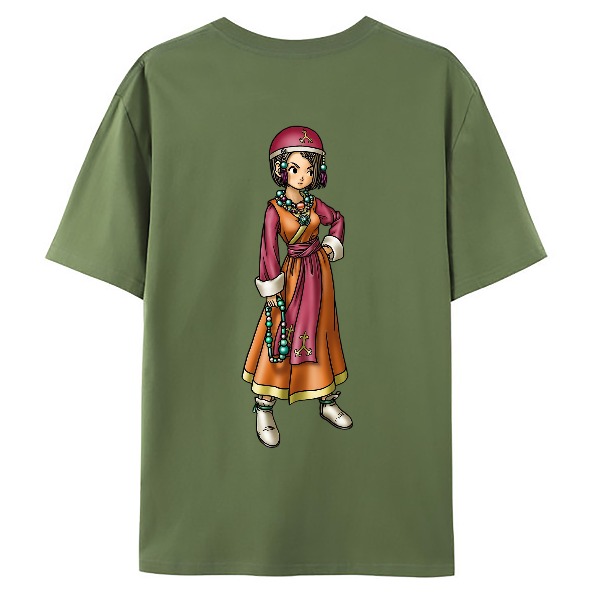 （画像用） ドラゴンクエスト Doragon Kuesuto Dragon Quest 綿100％ メンズ半袖Tシャツ（バックプリント） 通気性